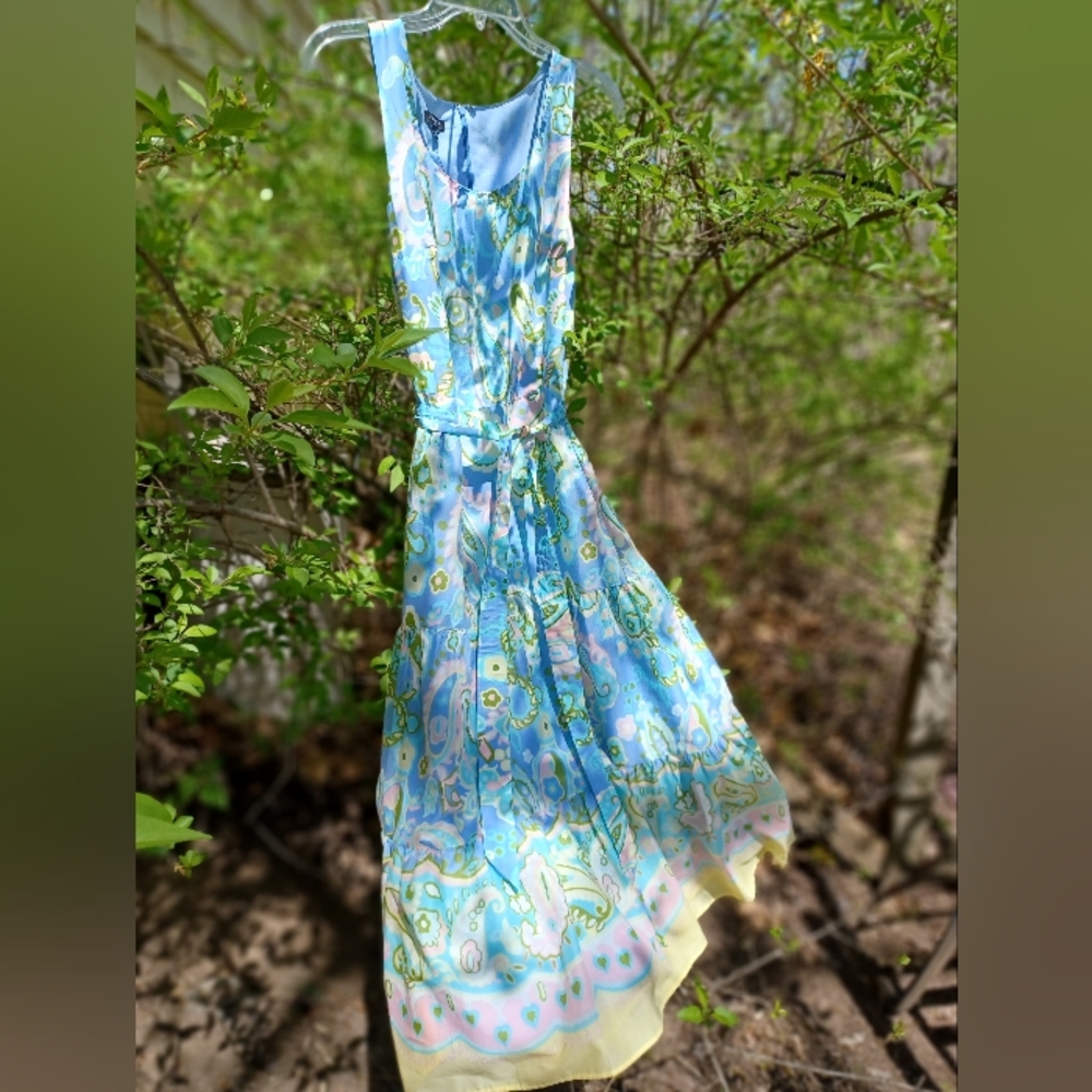 Talbots Paisley Pastel Petite Dress